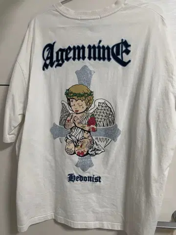 [ 오버 사이즈 ] Agem9 천사 티셔츠 지뢰 서브컬쳐 에이젬나인