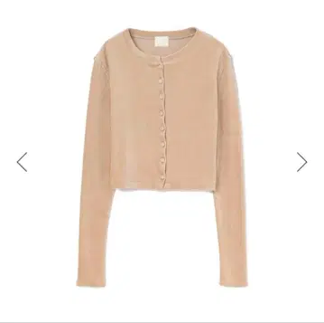 리엘 리슈 벨루어 가디건 베이지