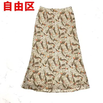 A6441 자유구 롱 스커트 플레어 머메이드 안감 있음 베이지 36