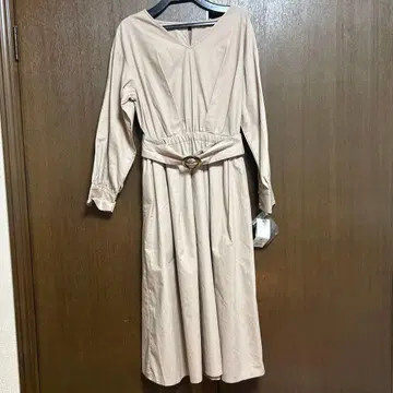 N. 내추럴 뷰티 베이직 베이지 원피스