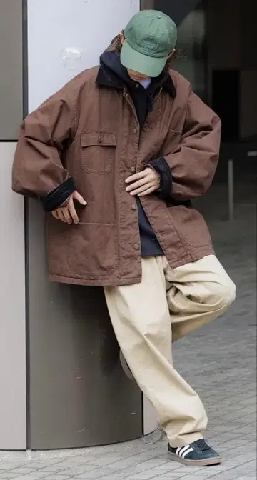 2025FW 브라운 빅 실루엣 코듀로이 덕 커버올