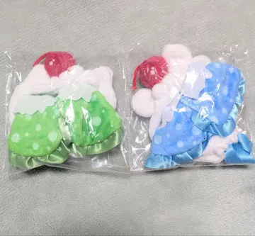 갈아입기 판초 크림 소다 그린 & 블루 2점 묶음 판매