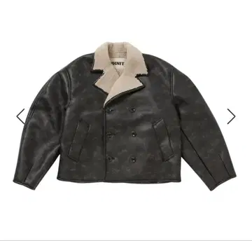 NKNIT 비건 무통 라운드 재킷 블랙