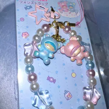 산리오 키키라라 리틀트윈스타 폰 스트랩 퍼프팝 정품