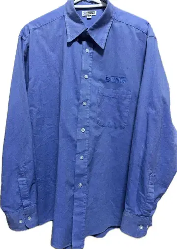 Edward 파란색 긴팔 셔츠 BUNN 자수