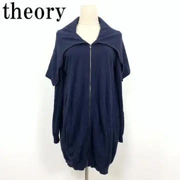 LA5260 띠어리 캐시미어 긴팔 풀 집업 가디건 네이비 S