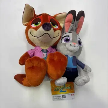 주토피아 2 닉 & 주디 페어 봉제 인형 택 포함 새상품
