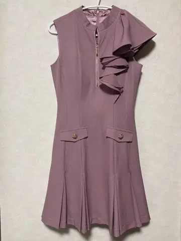 an 핑크 프릴 드레스 S