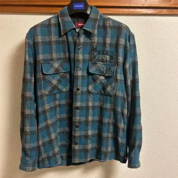 HideandSeek 체크 무늬 플란넬 셔츠 L 하이드앤시크