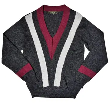 Mon Repos 빈티지 V넥 알파카 니트 페루제 새상품급