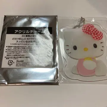 [즉시 구매 OK] 헬로키티 50주년 깅엄 리본 아크릴 참
