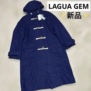 [택 포함 새상품] LAGUA GEM 더플 코트 롱 네이비 프리