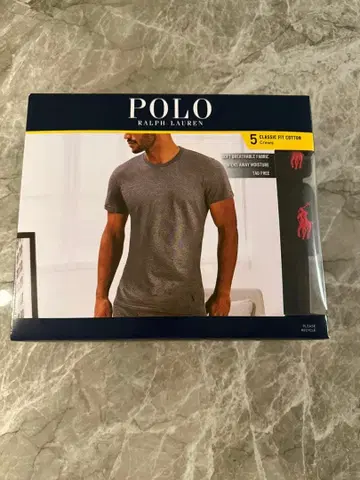 POLO 클래식 핏 티셔츠 4개 세트 M 블랙