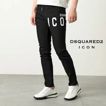 디스퀘어드 ICON 블랙 데님 스케이터 진 42 사이즈