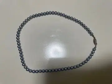 그레이 펄 목걸이 약 45cm