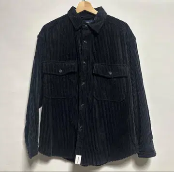 DESCENDANT 블랙 코듀로이 셔츠 디센던트 사이즈 1