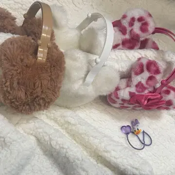 디즈니 미니 귀도리 레오파드 무늬 데이지 머리끈