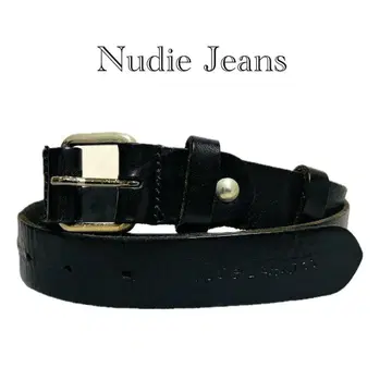 누디진 가죽 벨트 블랙 가죽 내로우 타입 데님