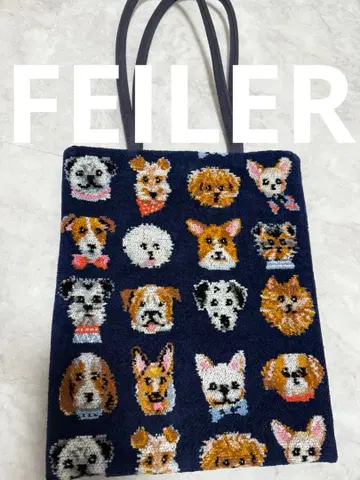 페이러 토트백 네이비 라브 리드 도기