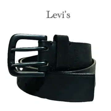 [ 새상품급 ] 리바이스 가죽 벨트 블랙 더블 핀 버클