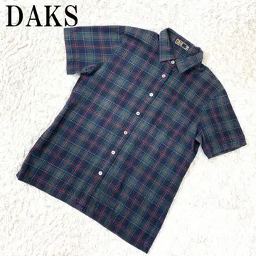 DAKS 닥스 반팔 체크 셔츠 그린 9 B407