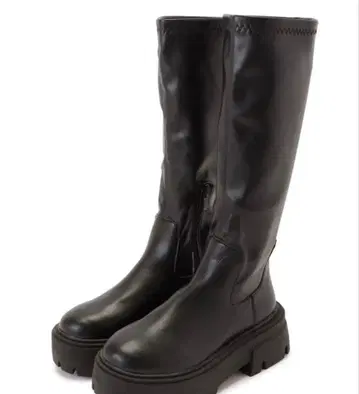 통굽 블랙 롱 부츠 25cm