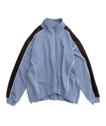 MAISON SPECIAL 사이드 라인 하프 지퍼 맨투맨