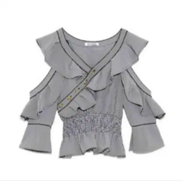 [SNIDEL] 오프숄더 프릴 블라우스