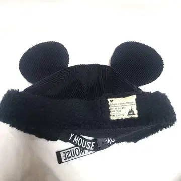디즈니랜드 팬캡 코듀로이 블랙 미키마우스