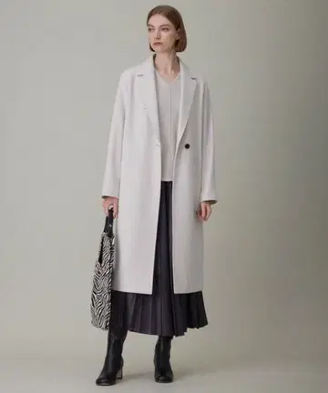 시착만 한 상품, 새상품급 울 라이트 멜톤 체스터 코트