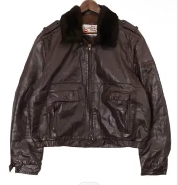 70s USA제 Sears G1 플라이트 가죽 자켓 브라운