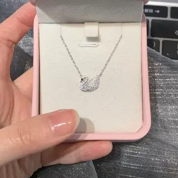 백조 디자인 목걸이 실버