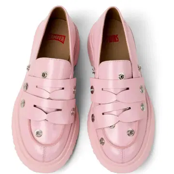 CAMPER Walden TWINS 드레스 슈즈 아일렛 핑크