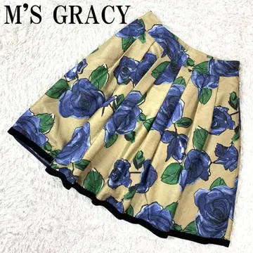 M'S GRACY 플레어 스커트 꽃무늬 베이지 36 B411