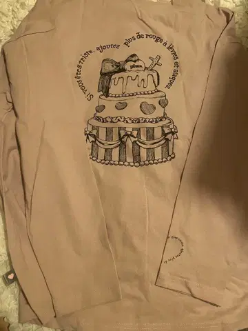 pium melty cake 오버 사이즈 롱 T셔츠 핑크