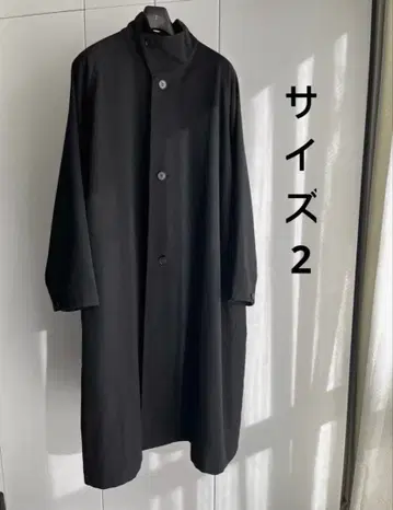 CABaN 울 개버딘 스탠드 카라 코트