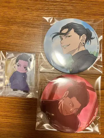 주술회전 세가 럭키 쿠지 군청 낙일 게토 캔뱃지 세트