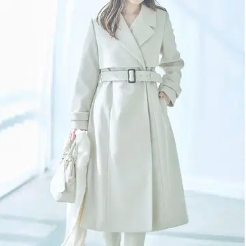 tocco closet 코트 아우터 벨트 포함 요크 디자인 롱 코트