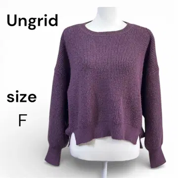 [언그리드] 스웨터 니트 풀오버 핑크 보라색 여성용 F 사이즈