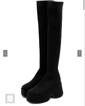 GRL 스트레치 니트 통굽 롱 부츠[zr1194]