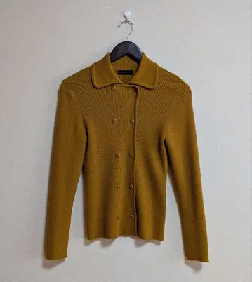 MOGA 더블 버튼 리브 니트 가디건