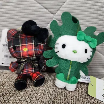 헬로키티 체크 오사카 만박 다시마 키링