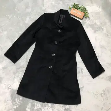 [ SUN ROSE ] 블랙 스웨이드풍 롱 코트 L 사이즈