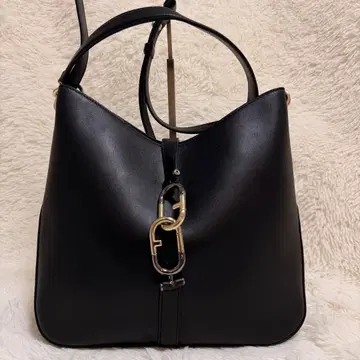 새상품급 FURLA SIRENA 2WAY 가죽 숄더백 블랙