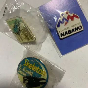 나가노 & K.코시 스켈레톤 핀 배지 세트