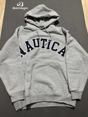 NAUTICA 그레이 후드 부착 후드티