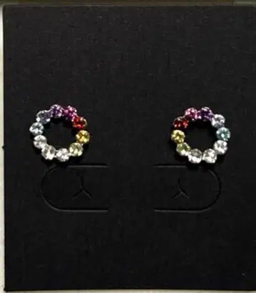 여성용 세련된 컬러풀 스톤 귀걸이