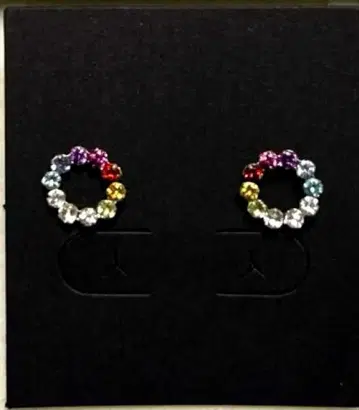 여성용 세련된 컬러풀 스톤 귀걸이