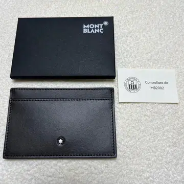 미사용 새상품 몽블랑 카드 케이스 다크 브라운