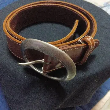 브라운 가죽 벨트!! 오벌 버클 벨트